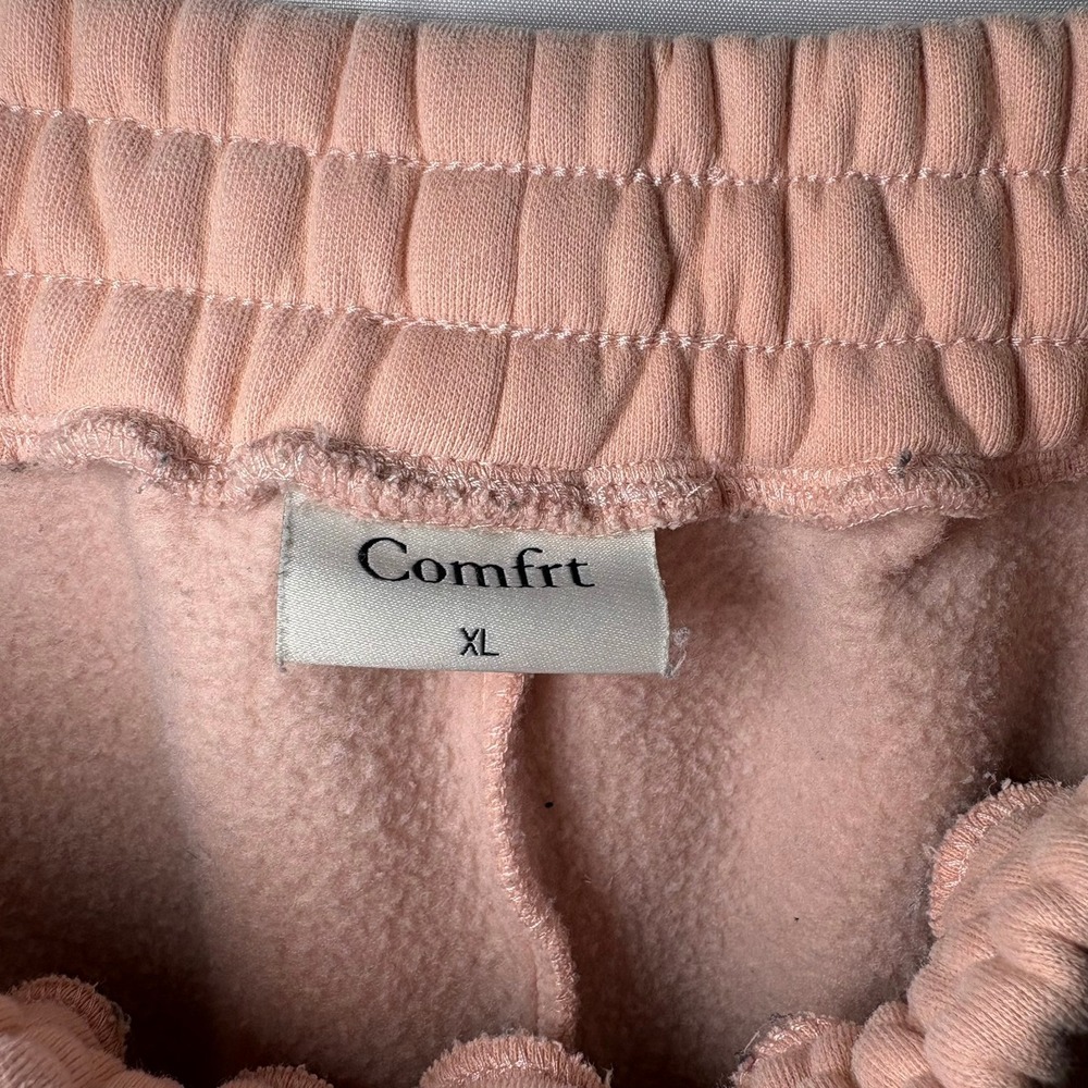 Comfrt Collection Pastel Edit Joggers XL Peach Mauve Pink Thick Fleece Sweats - Picture 6 of 8